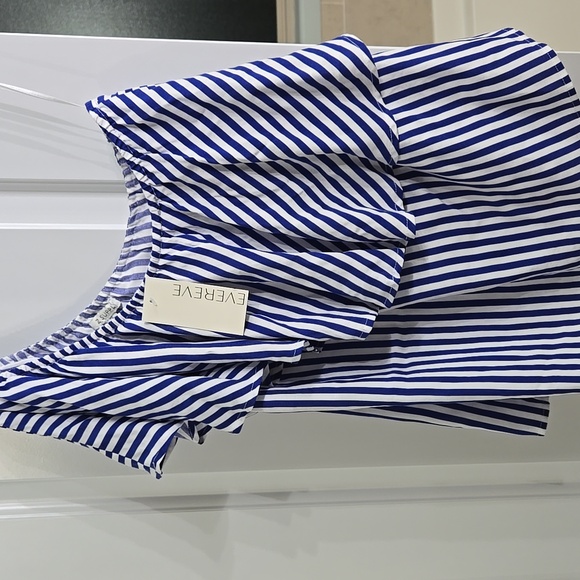 NWT Z SUPPLY Hudson One Shoulder Top Navy Striped Top From Evereve Size XS - Picture 1 of 7